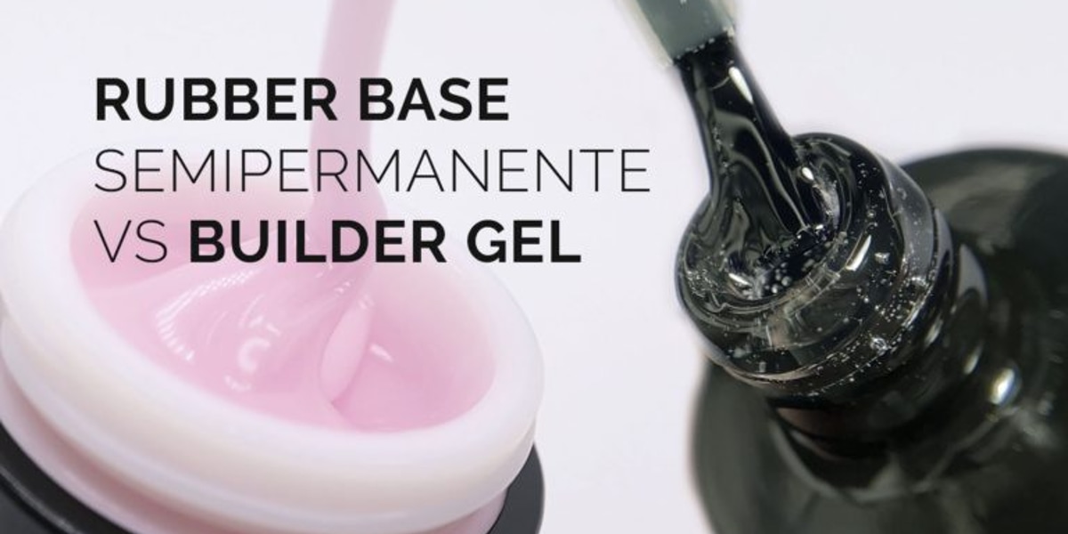 ¿Cuál es la diferencia entre la Rubber base semipermanente y el Builder gel en las uñas?