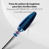 Fresa de carburo de tungsteno para Gel y Acrílico