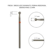 Foto del producto 6: Pack de fresas para cuticula bola, grano fino 5+1 +.