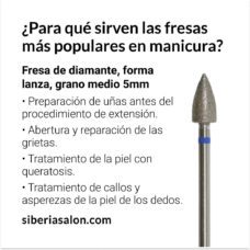 Foto del producto 21: Fresa / Broca KMIZ de diamante, forma lanza, grano medio 5mm.