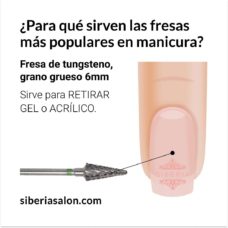 Foto del producto 23: Fresa / Broca KMIZ para retirar Gel y Acrílico, lanza 6mm gruesa.