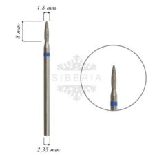 Foto del producto 1: Fresa / Broca KMIZ de diamante, forma llama 1,8mm, grano medio..