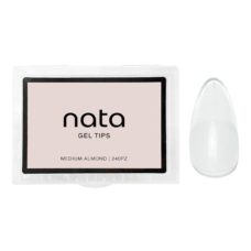 Foto del producto 17: Gel tips nails PRESS ON Nata - forma almendra tamaño mediano.