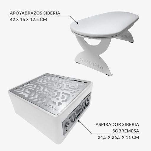 Aspirador y apoyabrazos SIBERIA blanco