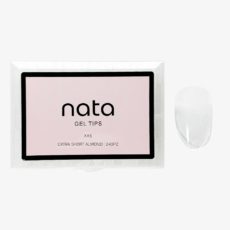 Foto del producto 24: Gel tips nails PRESS ON Nata - forma almendra tamaño extra corto.
