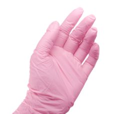 Foto del producto 4: Guantes de nitrilo sin polvo color rosa.