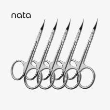 Foto del producto 1: Pack 5 Tijeras para cutícula Nata, hoja curvada 102.5mm +.
