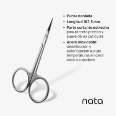Foto del producto 1: Tijeras para cutícula Nata, punta doblada 102.5mm.