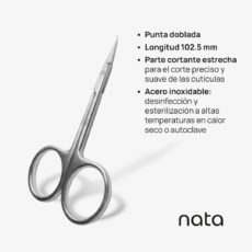 Foto del producto 11: Tijeras para cutícula Nata, punta doblada 102.5mm.