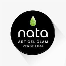 Foto del producto 12: Art Gel Glam NATA Verde Lima - Gel con glitter para diseños de uñas.