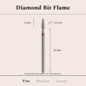 Diamond Bit Flame Fine 1-8 mm (3)