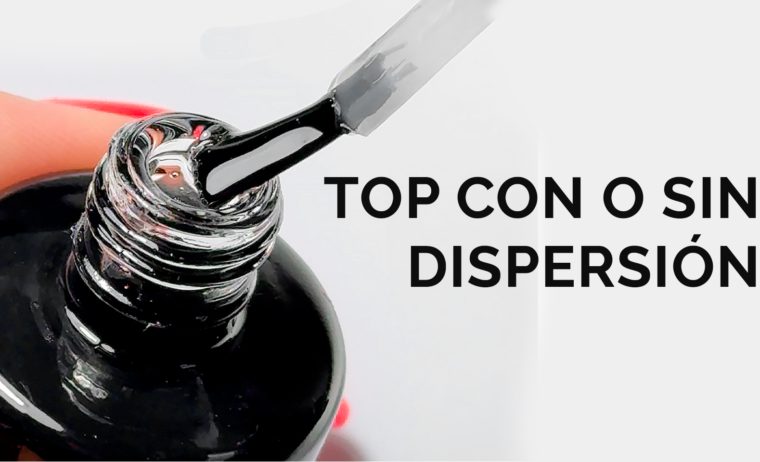 Top coat semipermanente con capa de dispersión vs. sin dispersión para uñas