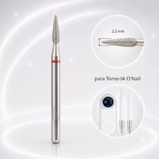 Foto del producto 6: Fresa llama roja 2,2mm con punta para torno O'Nail.