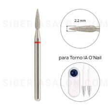 Foto del producto 6: Fresa llama roja 2,2mm con punta para torno O'Nail. Foto del producto 6: Fresa llama roja 2,2mm con punta para torno O'Nail.