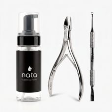 Foto del producto 1: Pack completo de Herramientas de Manicura con Espuma efecto Photoshop Nata 150ml – Cleansing Foam +.