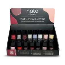 Foto del producto 1: Pack Colección 15 Esmaltes Nata Classic 10ml con Expositor de regalo.