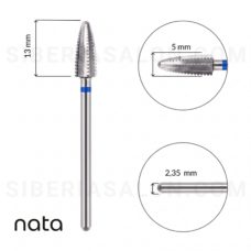 Foto del producto 30: Fresa de Carburo NATA Forma Maíz de Grano Azul L-13 mm Ø5,0 mm.