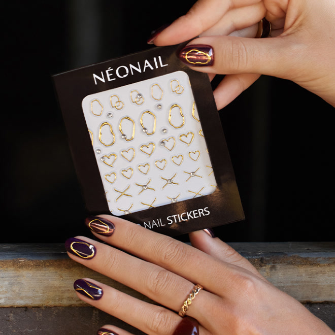 Nail Stickers 3D Gold Abstract