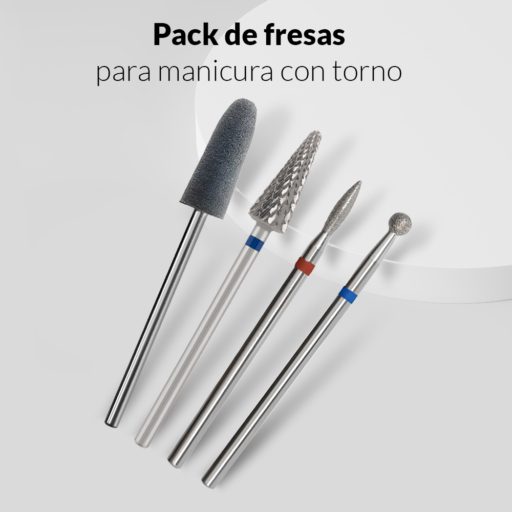 Pack de fresas para hacer manicura con torno