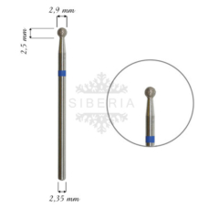 Fresa / Broca KMIZ de diamante, forma redonda, grano medio. 2,9mm