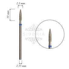 Fresa / Broca KMIZ de diamante, forma aguja, grano medio. 2,3mm