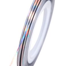Foto del producto 1: Cinta para uñas plata holográfico.