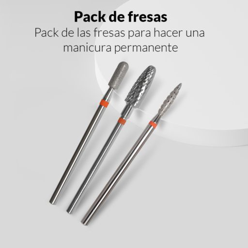 Pack de las fresas para hacer una manicura permanente