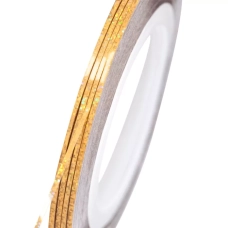 Cinta para uñas oro holográfico