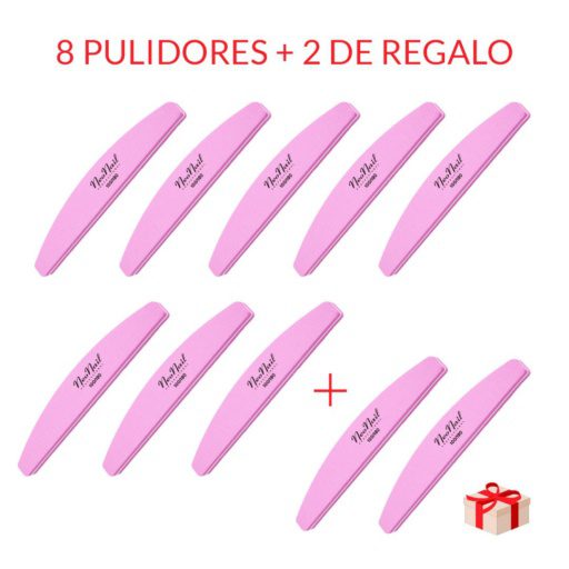 Pack 8+2 Pulidor Neonail 100/180 rosa +