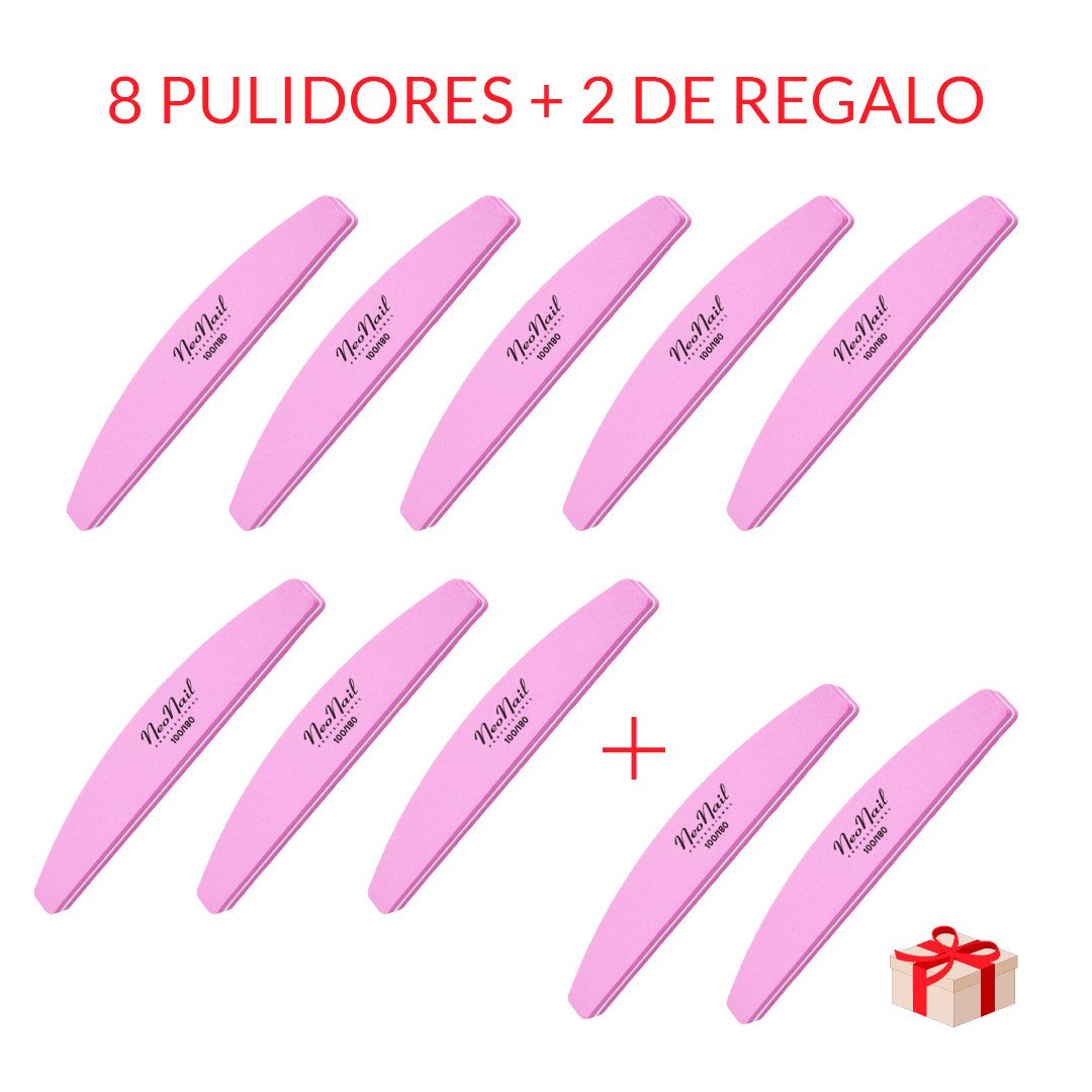 Pack 8+2 Pulidor Neonail 100/180 rosa +