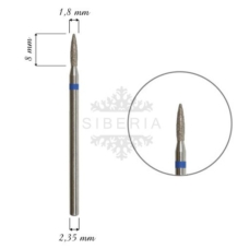 Foto del producto 24: Fresa / Broca KMIZ de diamante, forma llama 1,8mm, grano medio..