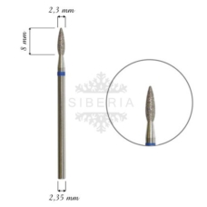 Foto del producto 21: Fresa / Broca KMIZ de diamante, forma llama 2,3mm, grano medio..