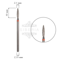 Foto del producto 19: Fresa / Broca KMIZ de diamante, TORNADO forma de llama fina, grano fino. 2,1mm.