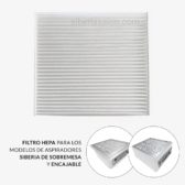 Filtro HEPA para los modelos de aspiradores Siberia de sobremesa y encajable 1