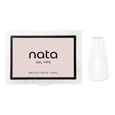 Foto del producto 10: Gel tips nails PRESS ON Nata - forma ballerina tamaño mediano.