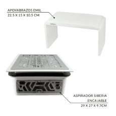 Foto del producto 10: PACK Aspirador SIBERIA encajable + Apoyabrazos EMIL – Blanco.
