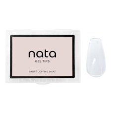 Foto del producto 8: Gel tips nails PRESS ON Nata - forma ballerina tamaño corto.