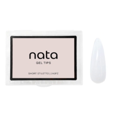 Foto del producto 22: Gel tips nails PRESS ON Nata - forma estilete tamaño corto.