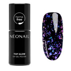 Foto del producto 1: Top Glow semipermanente Neonail 7,2 ml - Violet Aurora Flakes.