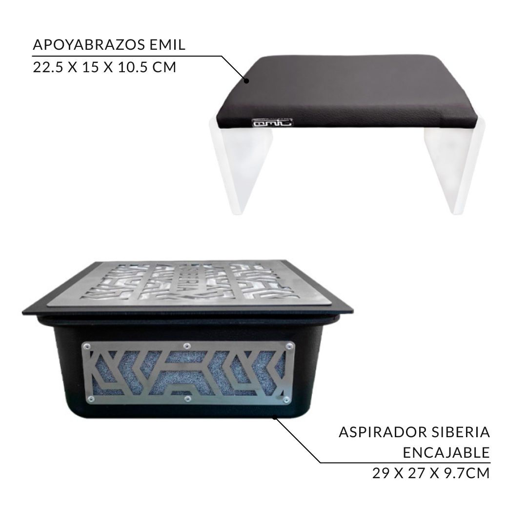 Aspirador para Manicura encajable en mesa con filtro HEPA