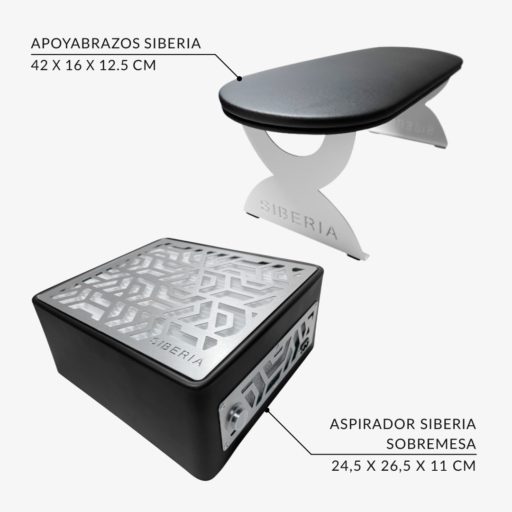 Aspirador y apoyabrazos SIBERIA negro