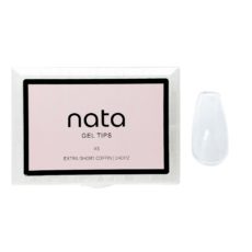 Foto del producto 19: Gel tips nails PRESS ON Nata - forma ballerina tamaño extra corto.