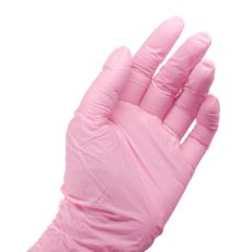 Foto del producto 10: Guantes de nitrilo sin polvo color rosa.