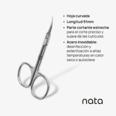 Foto del producto 3: Tijeras para cutícula Nata, hoja curvada 91mm.