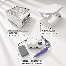 Foto del producto 7: PACK Torno SAESHIN Strong B350 + Aspirador Siberia sobremesa + Apoyabrazos Siberia blanco. Foto del producto 7: PACK Torno SAESHIN Strong B350 + Aspirador Siberia sobremesa + Apoyabrazos Siberia blanco.