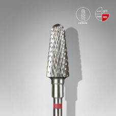 Foto del producto 24: Fresa / Broca para retirar permanente/gel, roja, forma cono truncado.