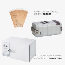 Foto del producto 15: PACK COMPLETO PROTECT PRO para desinfección y esterilización con cuba CD-4831 (sin líquido) +.
