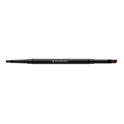 Pincel profesional de doble punta Staleks Expert - para gel 7 mm / para gel 9 mm
