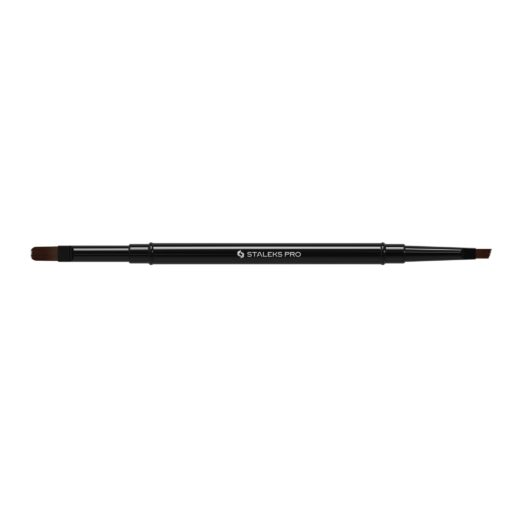Pincel profesional de doble punta Staleks Expert - para gel 11 mm / para gel 7 mm