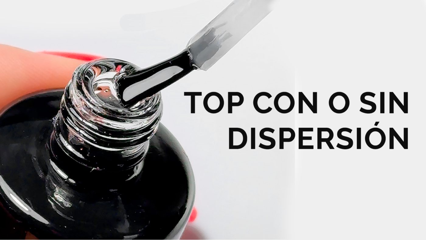 Top coat semipermanente con capa de dispersión vs. sin dispersion Top coat semipermanente con capa de dispersión vs. sin dispersion
